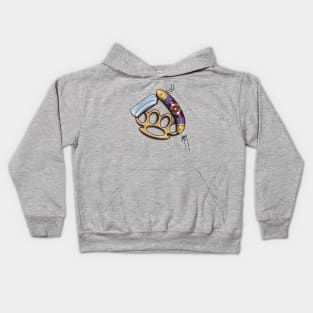 Brass knuckles and razor Kids Hoodie